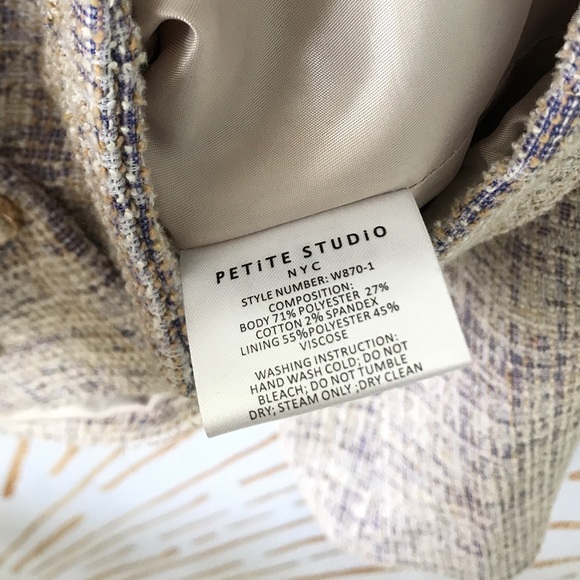 💐Petite Studio NYC Emerson Tweed Jacket - Picture 11 of 13